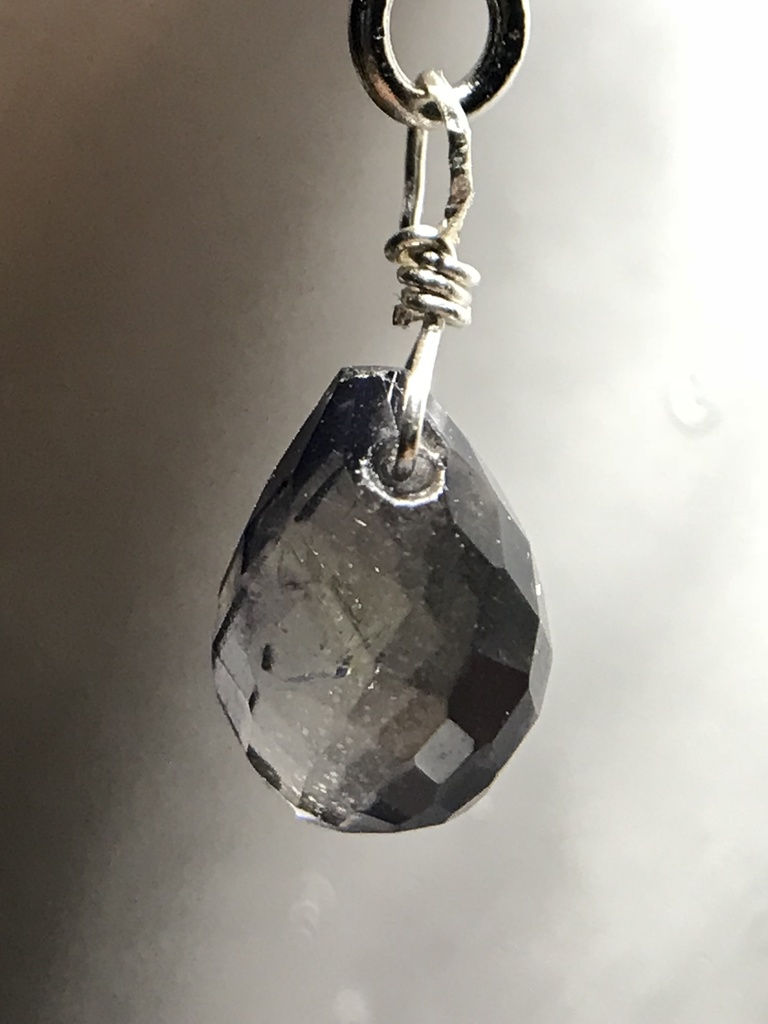 【試作品】アイオライトとクロスのイヤーカフ