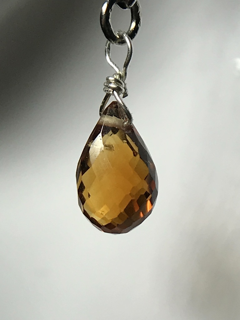 【試作品】シトリンとクロスのイヤーカフ