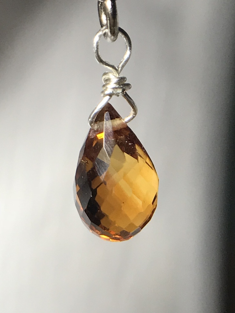 【試作品】シトリンとクロスのイヤーカフ