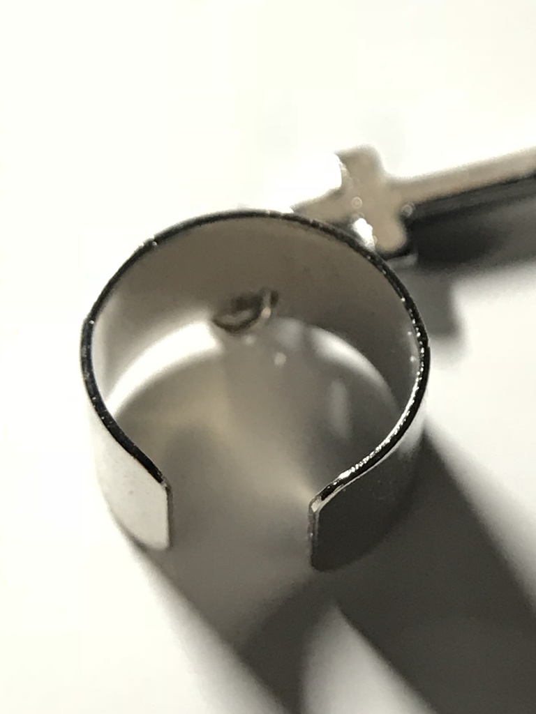 【試作品】シトリンとクロスのイヤーカフ