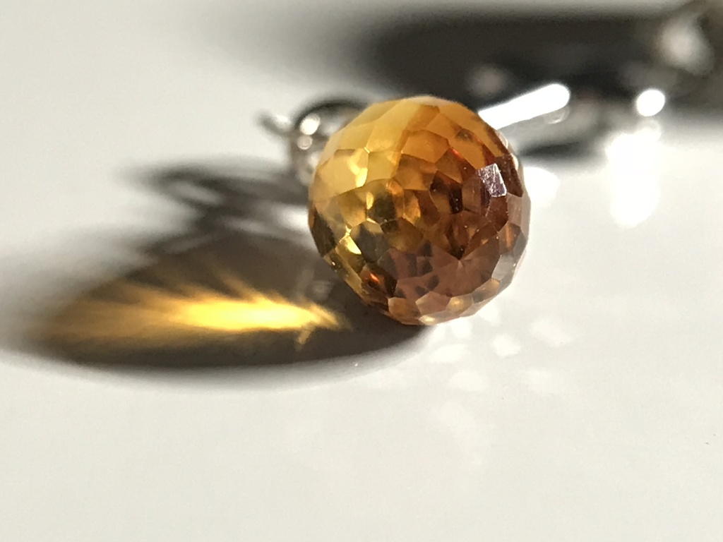 【試作品】シトリンとクロスのイヤーカフ