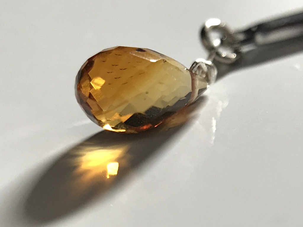 【試作品】シトリンとクロスのイヤーカフ