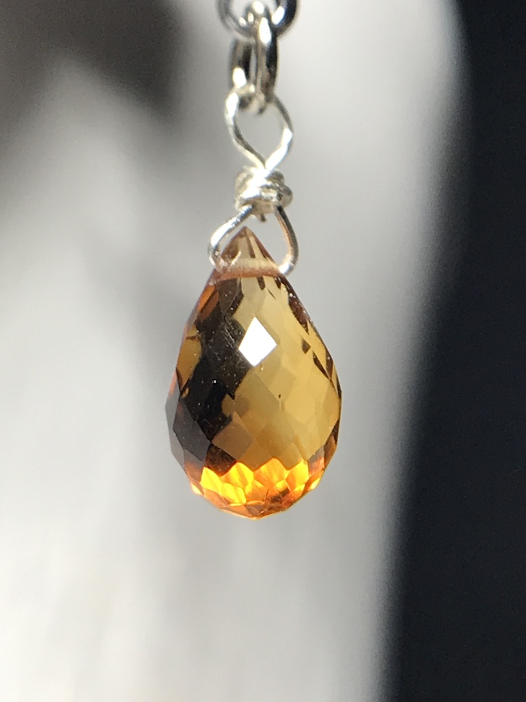 【試作品】シトリンとクロスのイヤーカフ