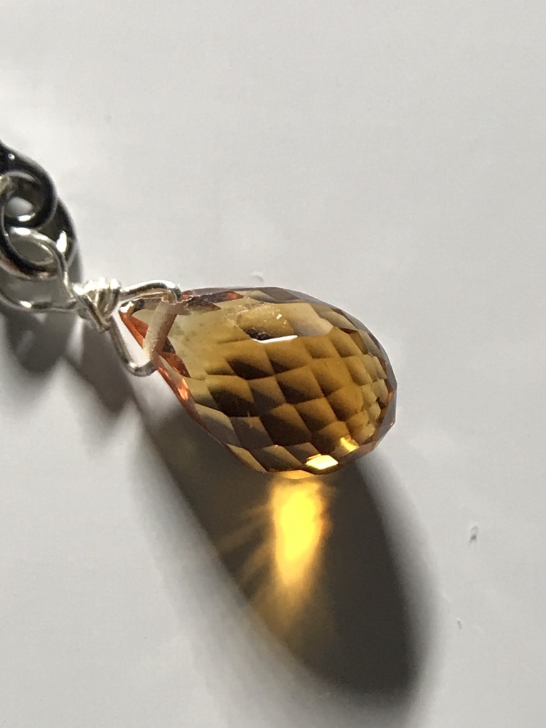 【試作品】シトリンとクロスのイヤーカフ