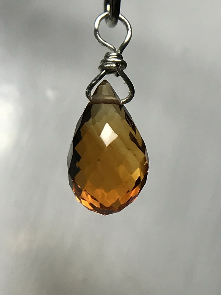 【試作品】シトリンとクロスのイヤーカフ