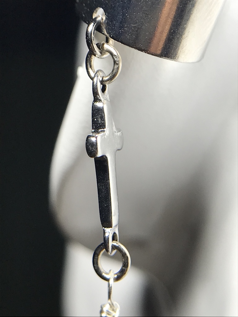 【試作品】シトリンとクロスのイヤーカフ