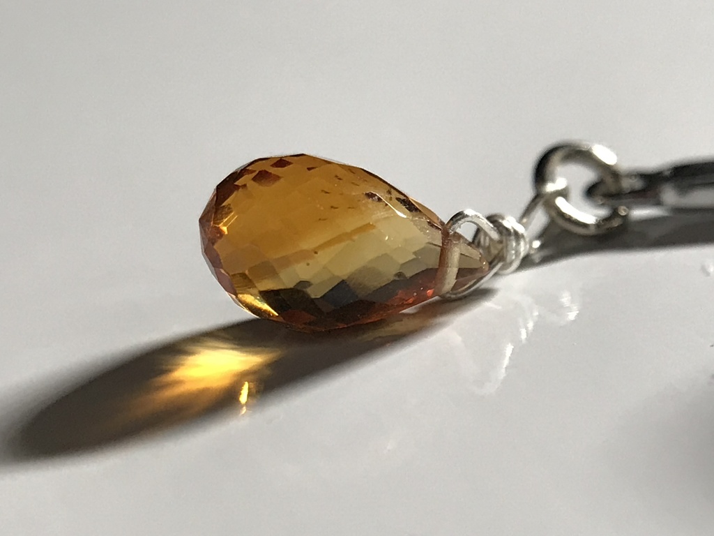 【試作品】シトリンとクロスのイヤーカフ