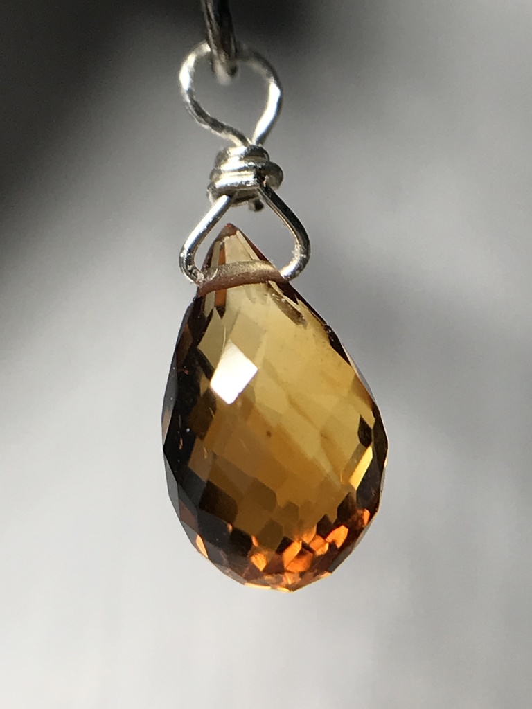 【試作品】シトリンとクロスのイヤーカフ