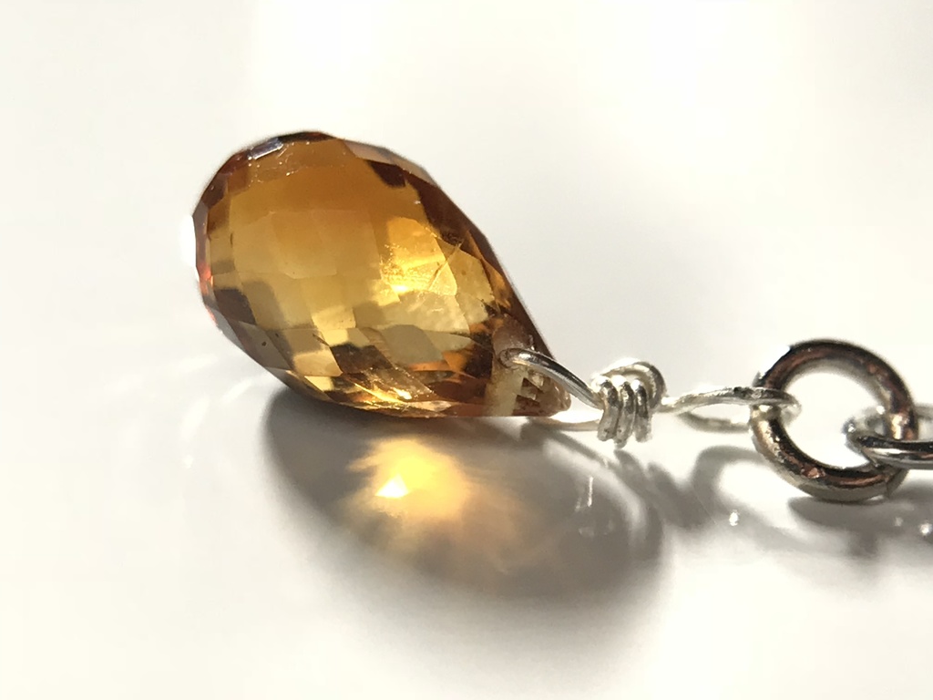 【試作品】シトリンとクロスのイヤーカフ