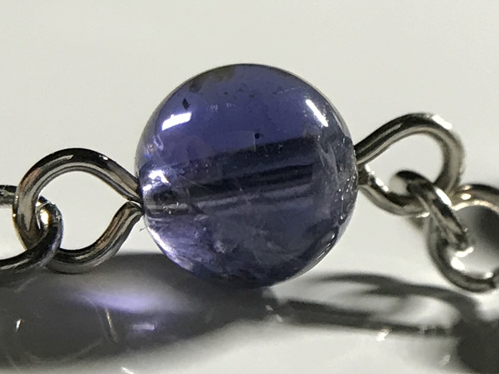 【試作品】【1個売り】アイオライトとスティックのピアス