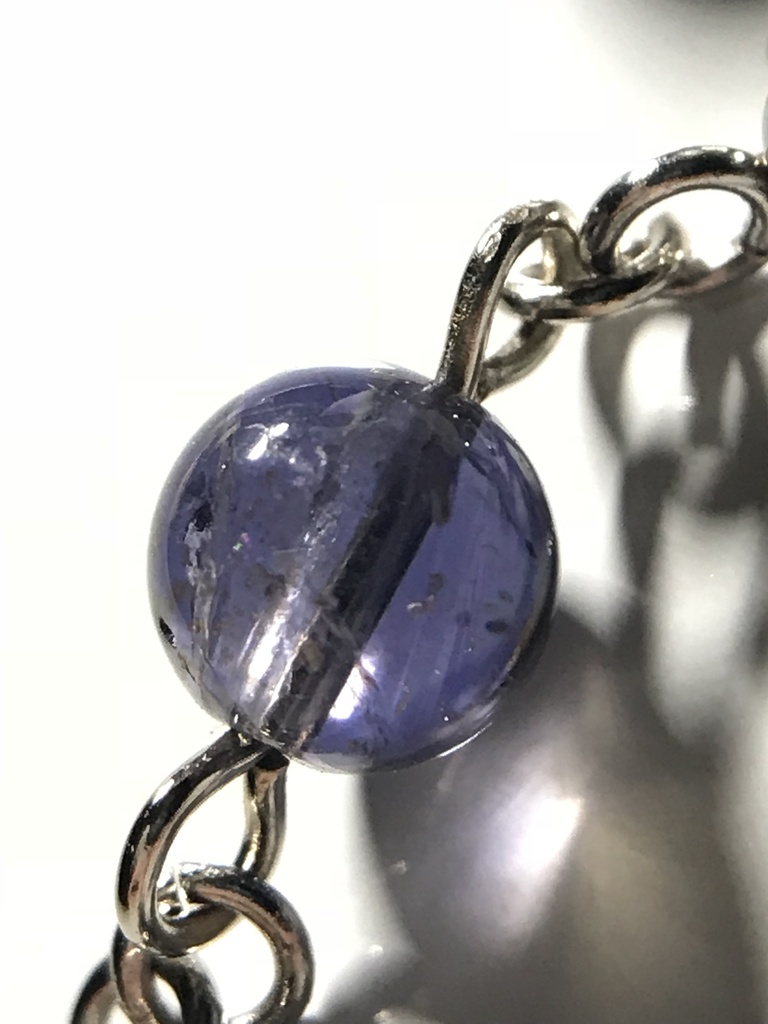 【試作品】【1個売り】アイオライトとスティックのピアス