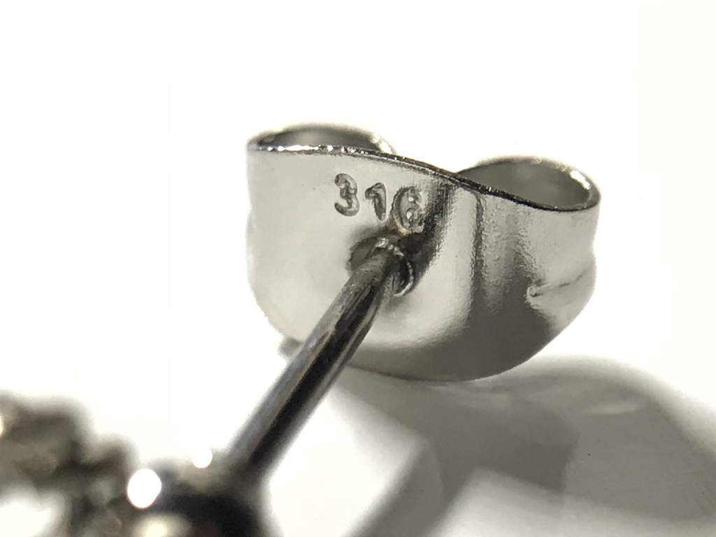 【試作品】【1個売り】アイオライトとスティックのピアス