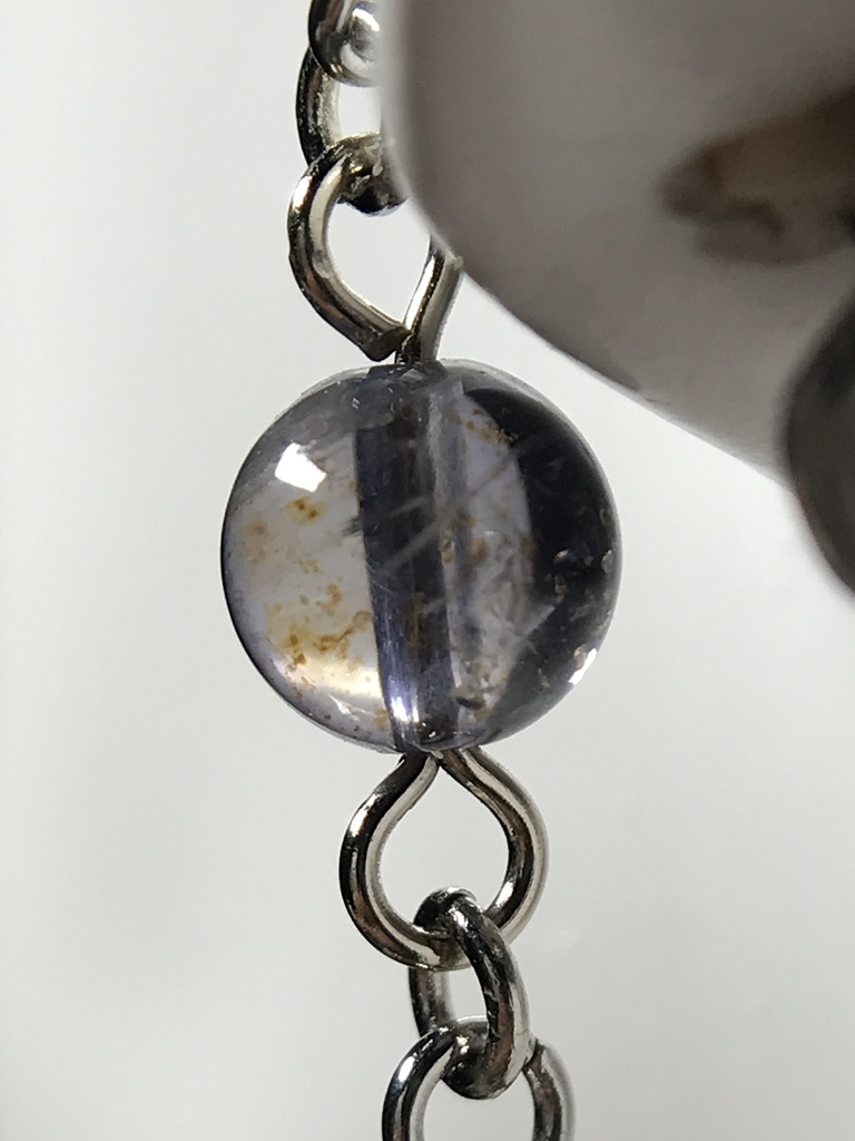 【試作品】【1個売り】アイオライトとスティックのピアス