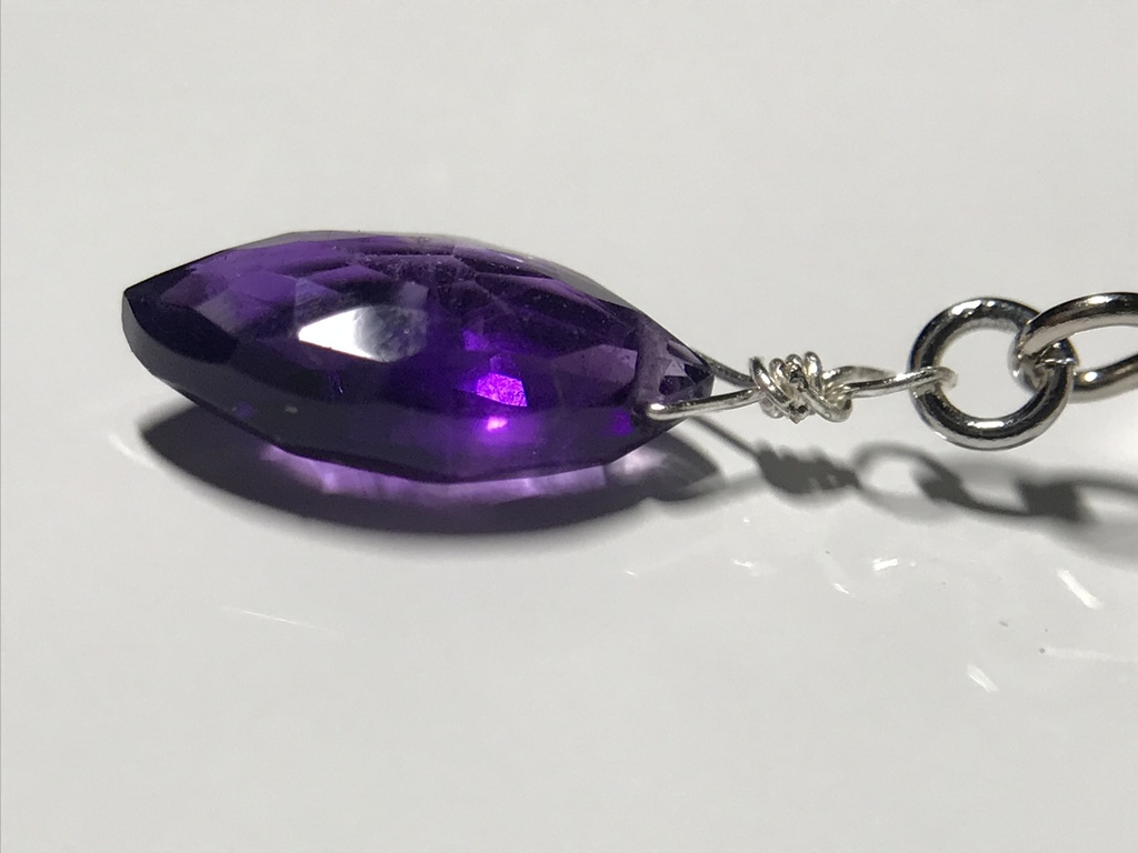 【試作品】水晶とアメジストのピアス