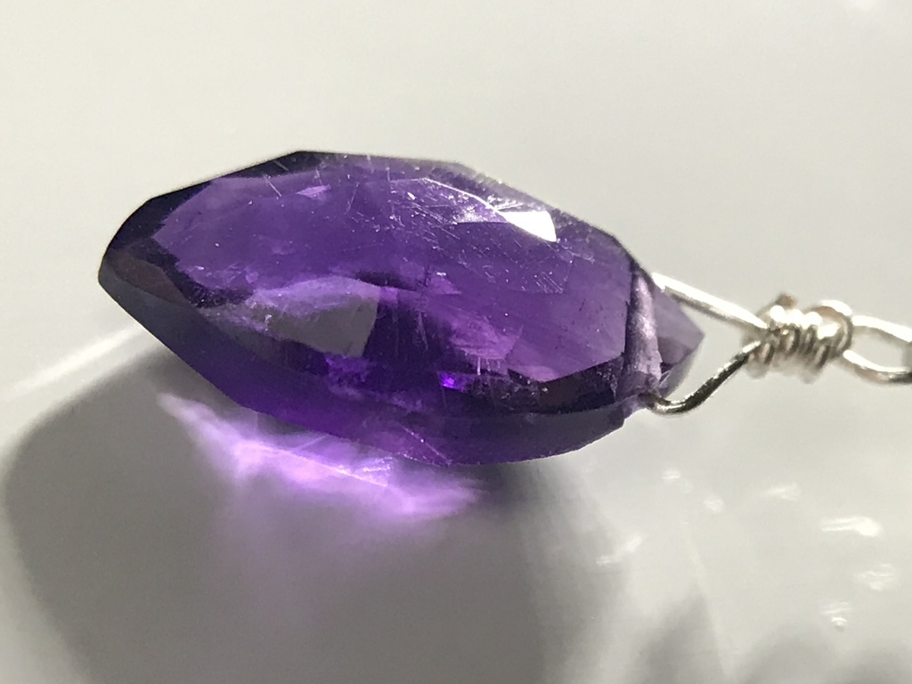 【試作品】水晶とアメジストのピアス