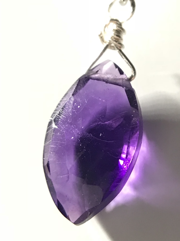 【試作品】水晶とアメジストのピアス