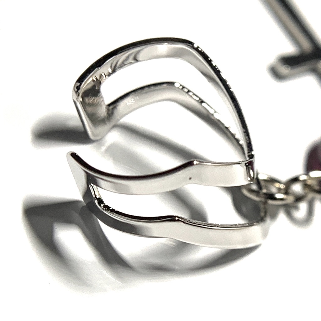 【再販】ガーネットとクロスのイヤーカフ