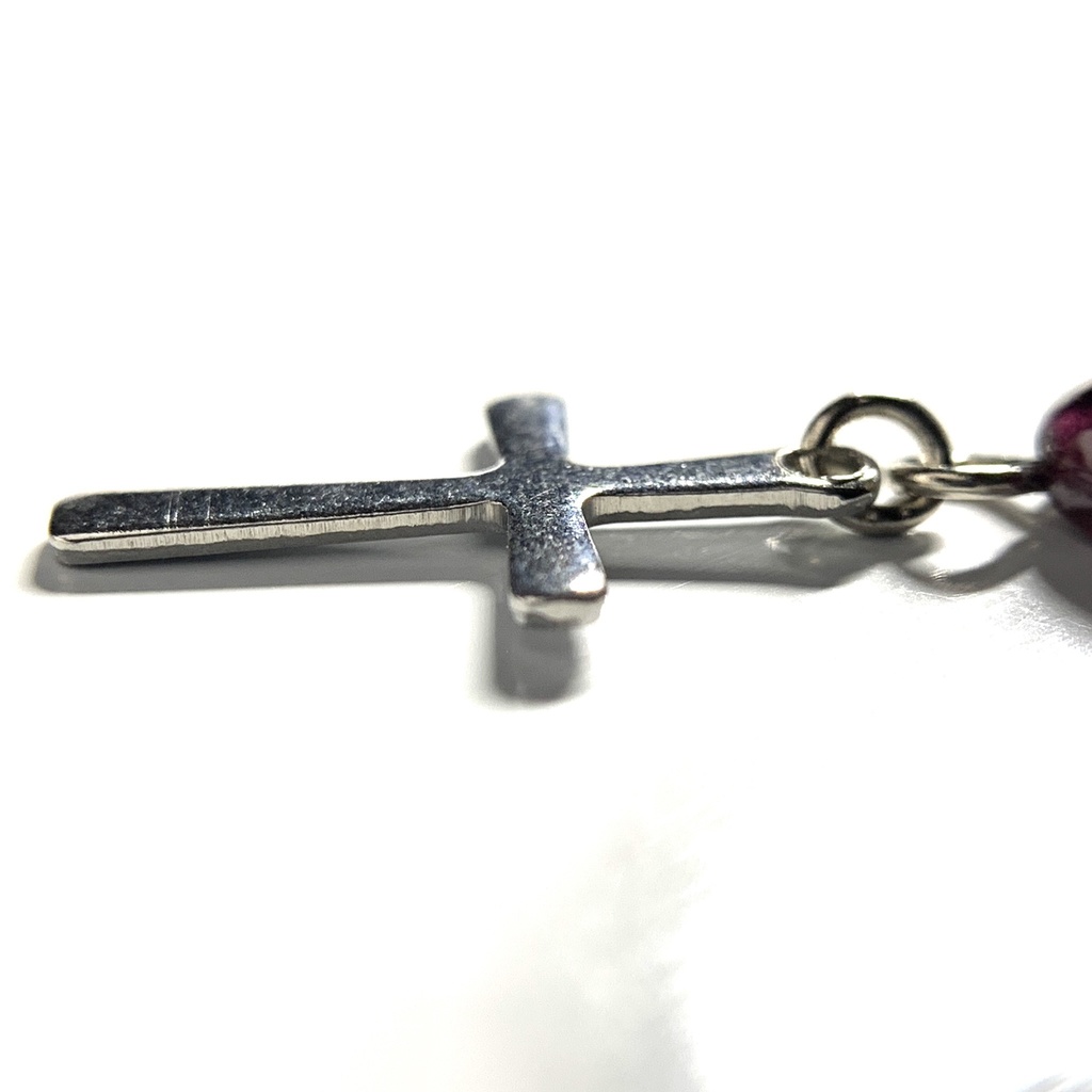 【再販】ガーネットとクロスのイヤーカフ