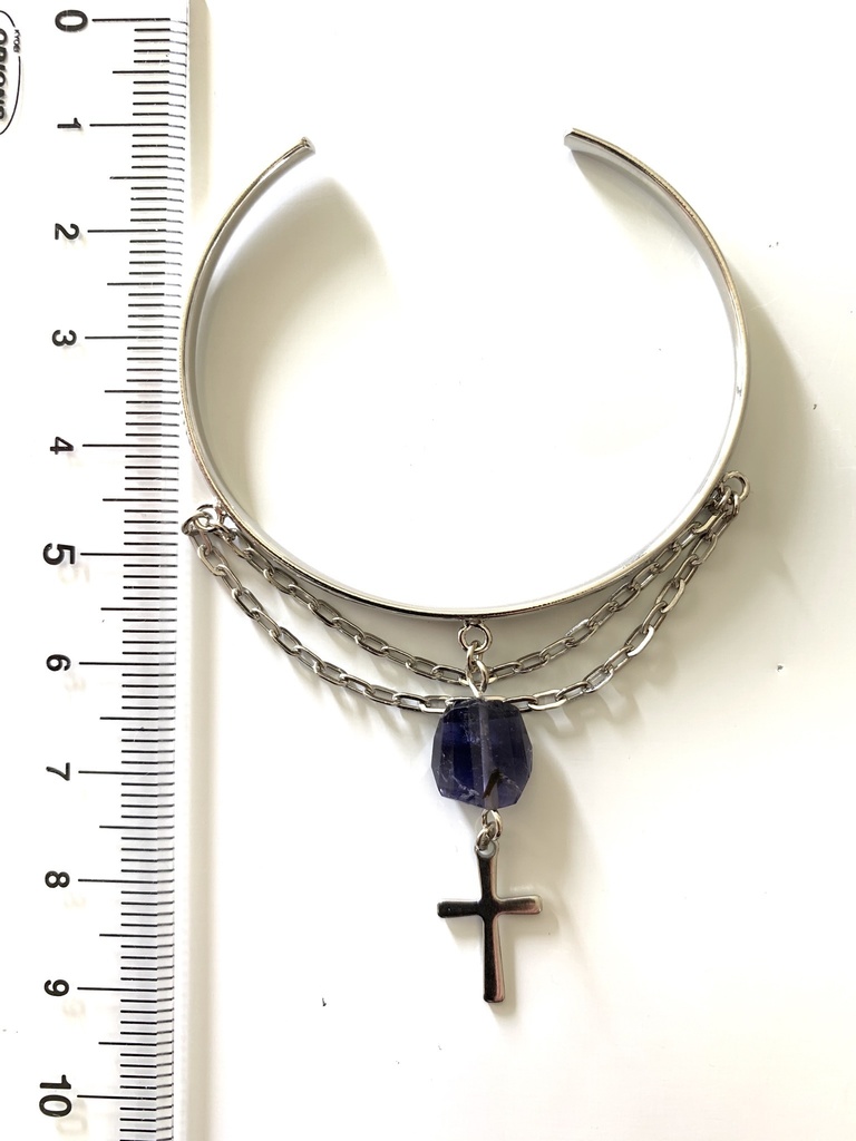 【再販】アイオライトとクロスのバングル