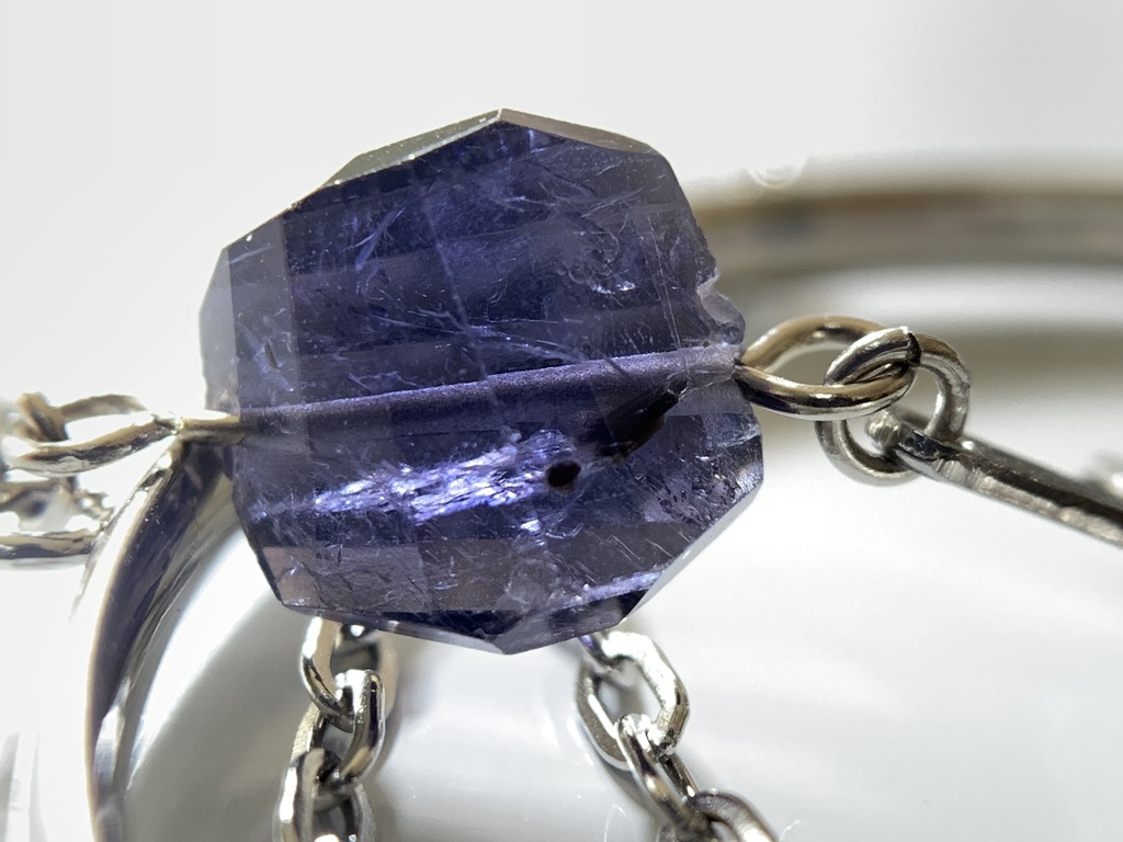 【再販】アイオライトとクロスのバングル