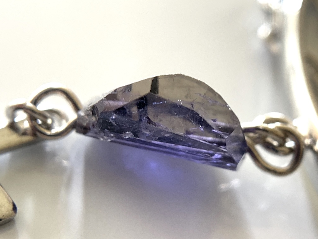 【再販】アイオライトとクロスのバングル