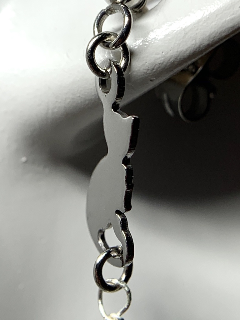 【再販】【1個売り】ブルーアパタイトとネコのピアス