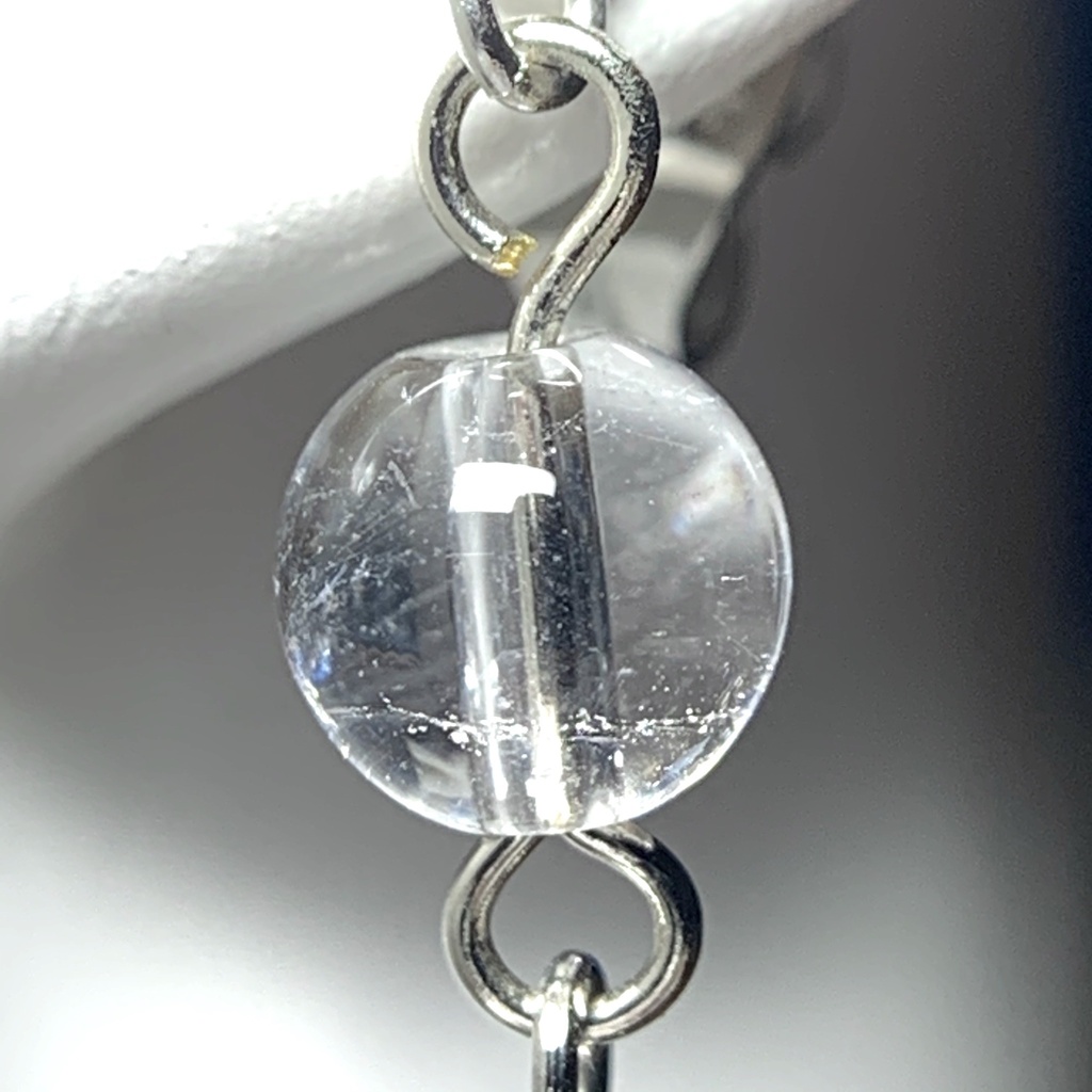 【再販】【1個売り】水晶とスティックのピアス