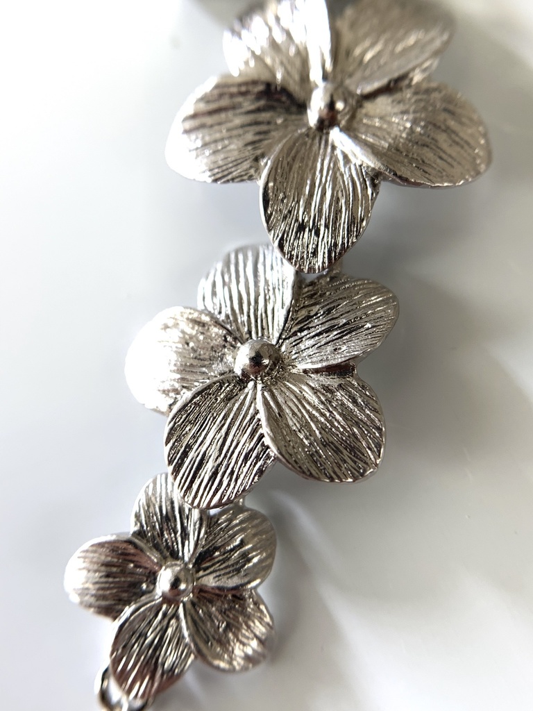 タンザナイトと紫陽花のネックレス