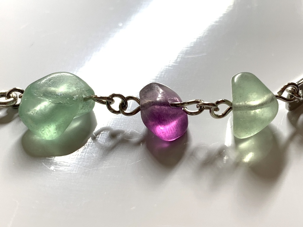 フローライトとボヘミアン風パーツのしおり