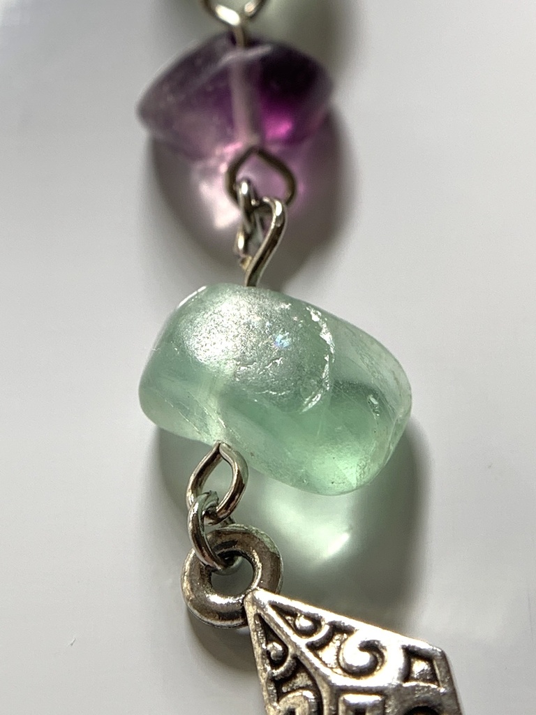 フローライトとボヘミアン風パーツのしおり