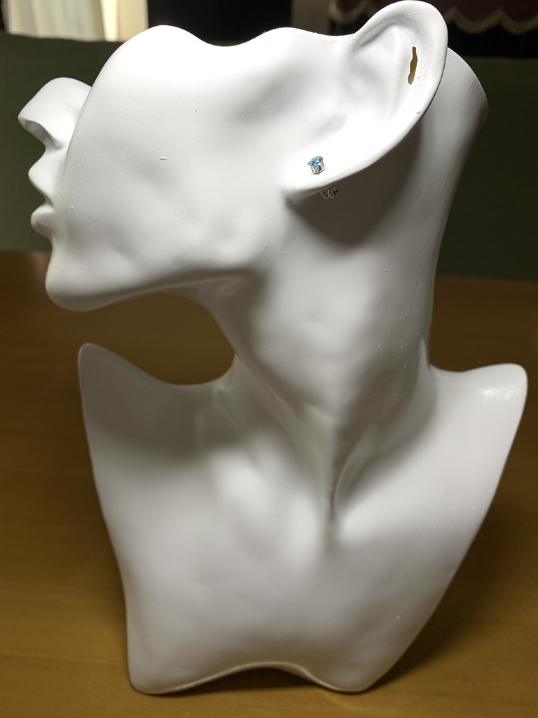 【1個売り】ロンドンブルートパーズのスタッドピアス 4mm