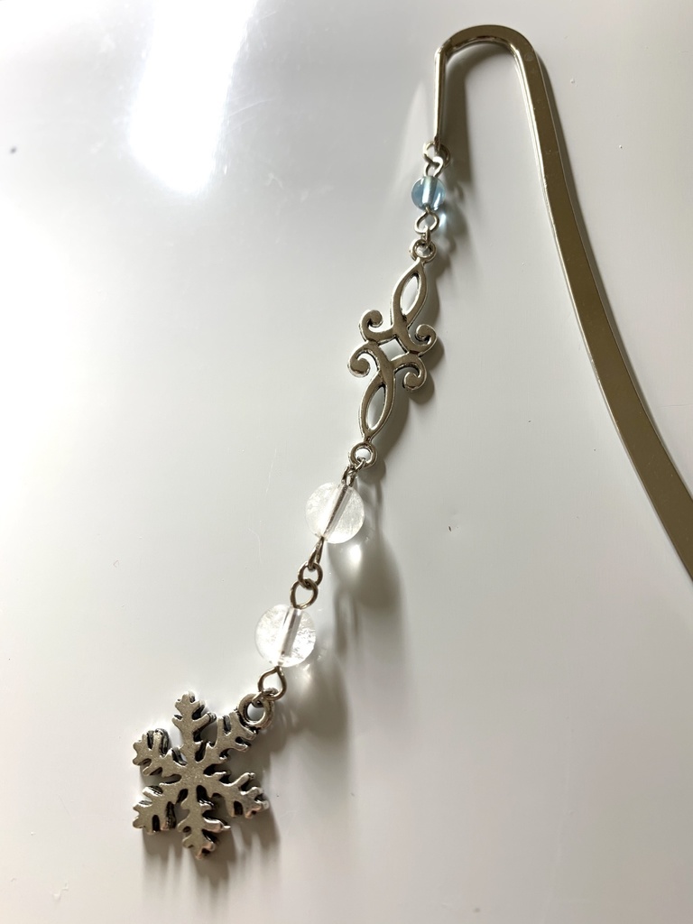 フローライトと水晶と雪の結晶のしおり