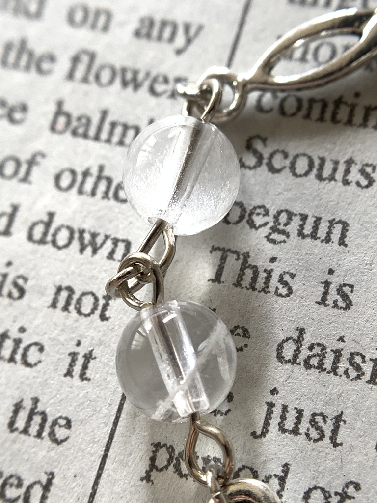 フローライトと水晶と雪の結晶のしおり