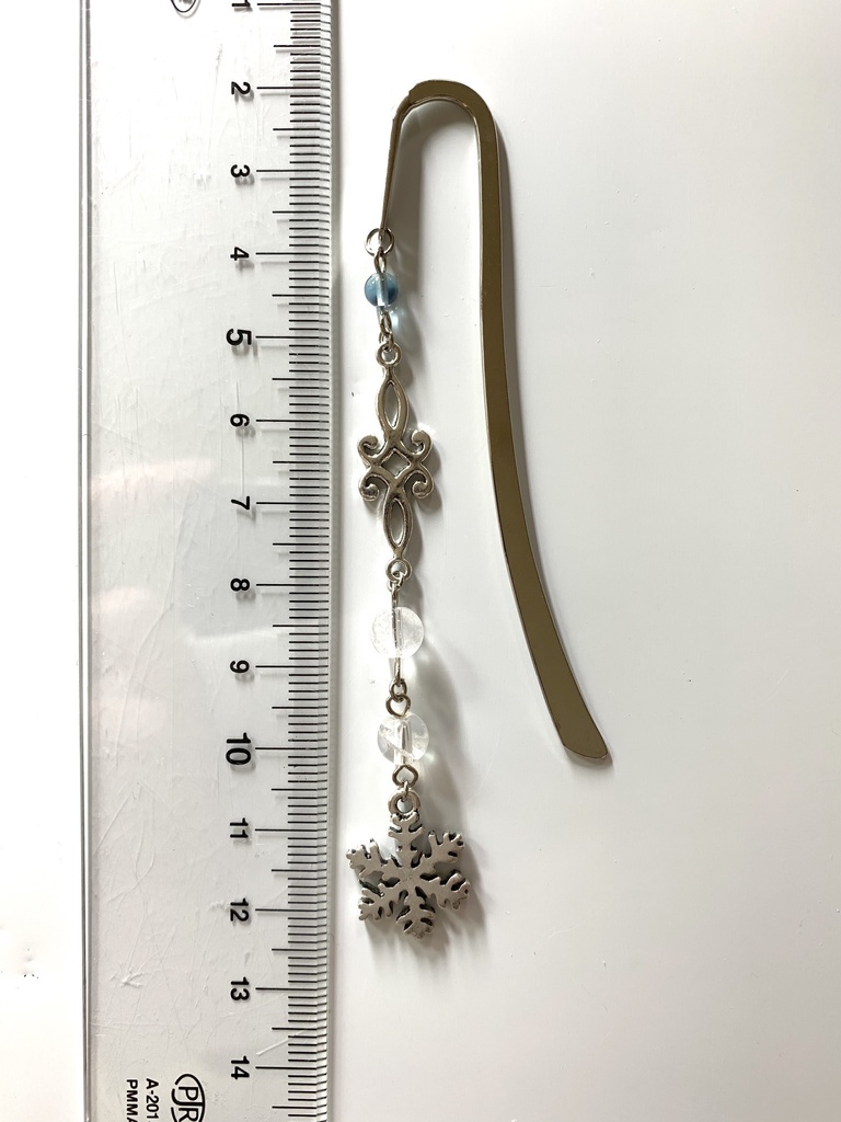 フローライトと水晶と雪の結晶のしおり