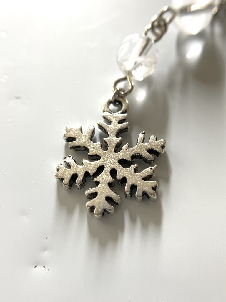 フローライトと水晶と雪の結晶のしおり