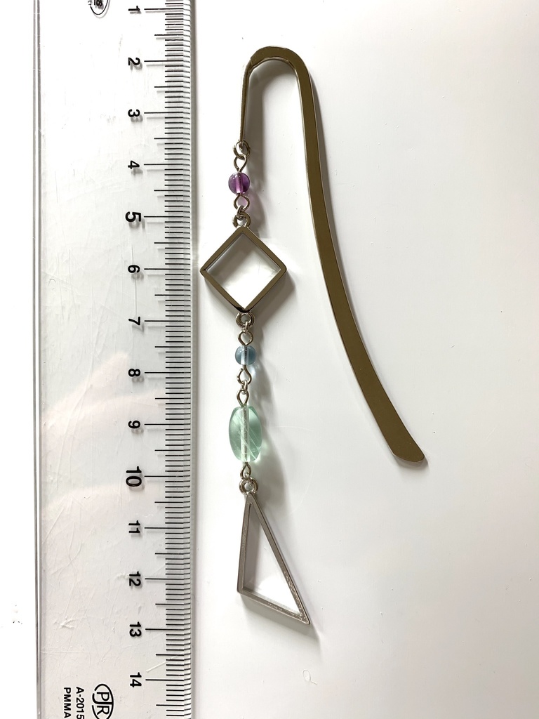 フローライトとスクエアとトライアングルのしおり