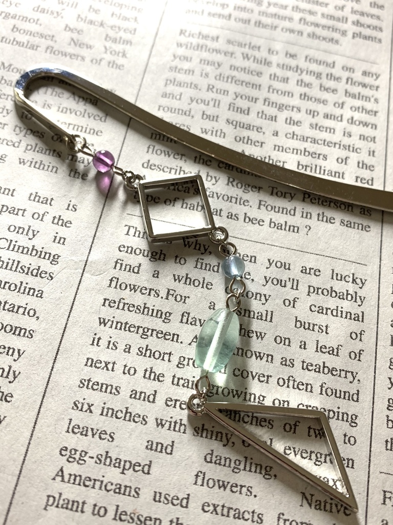 フローライトとスクエアとトライアングルのしおり