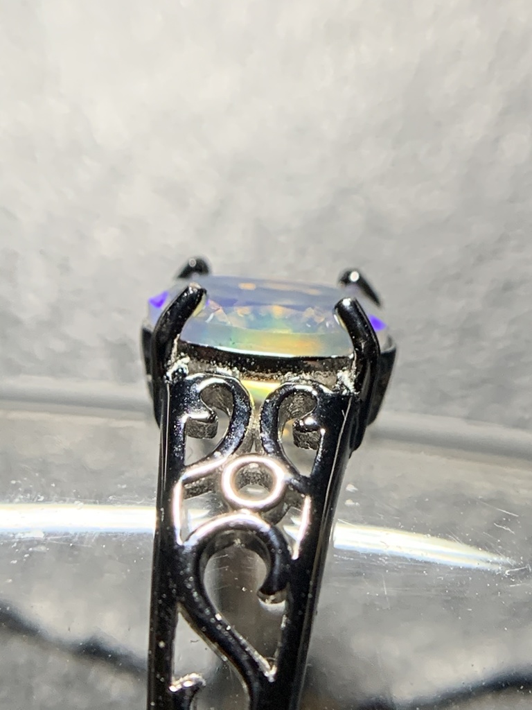 オパールのアラベスク調リングB