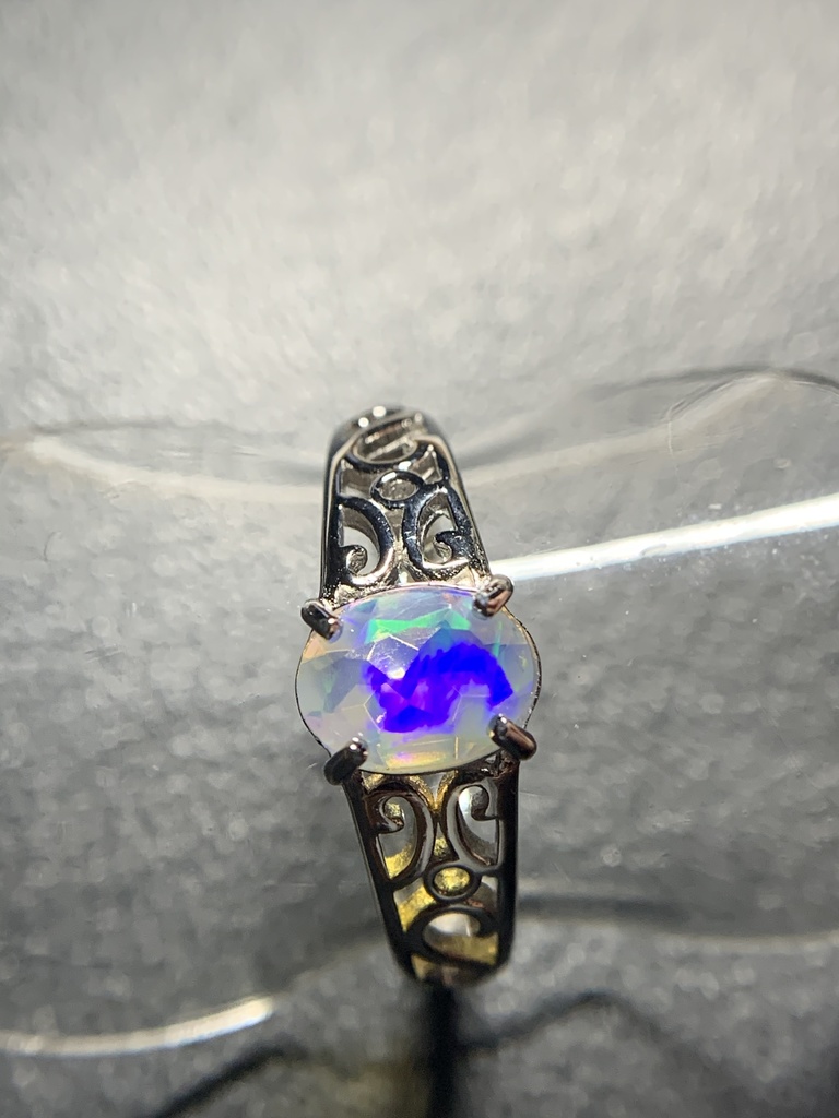 オパールのアラベスク調リングB
