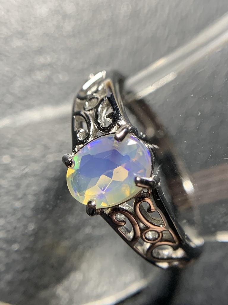 オパールのアラベスク調リングB