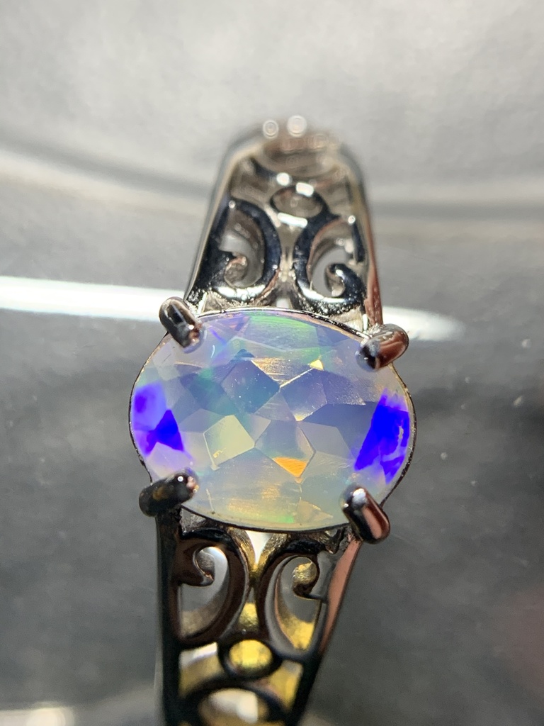 オパールのアラベスク調リングB