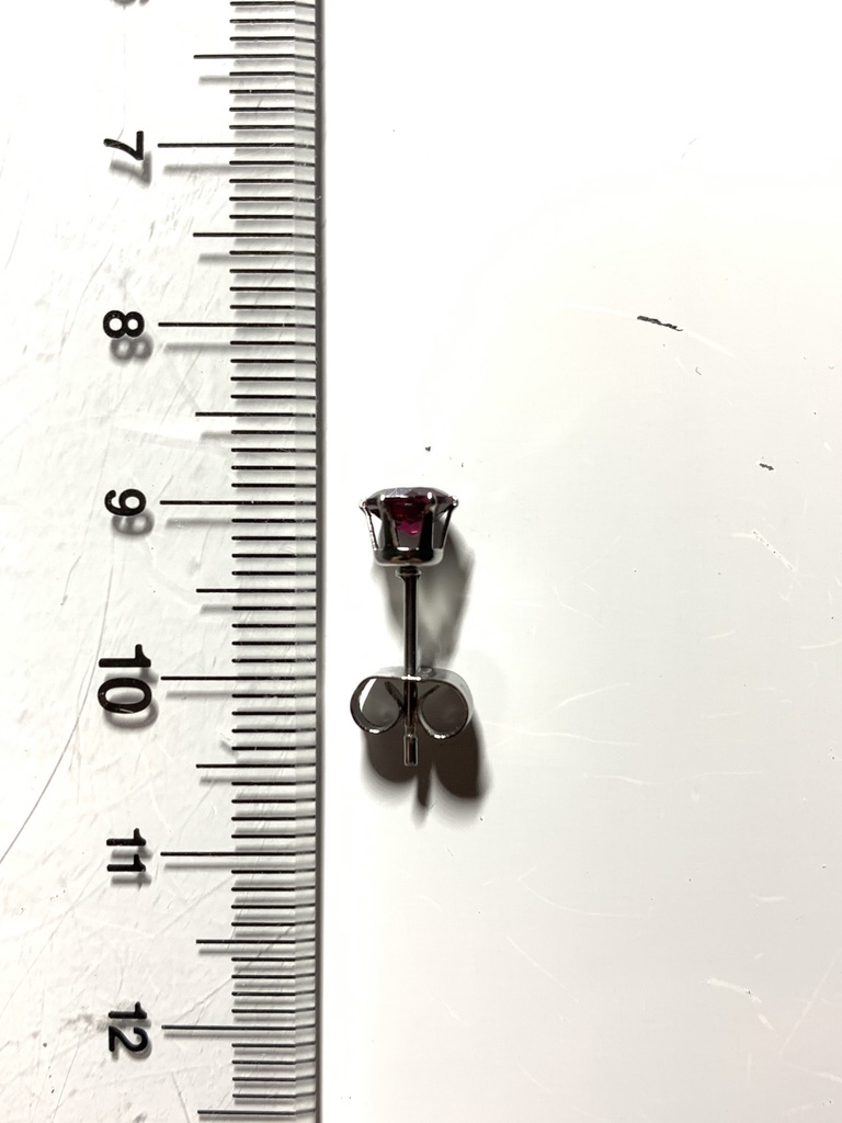 【再販】【1個売り】ロードライトガーネットのスタッドピアス(暗)5mm