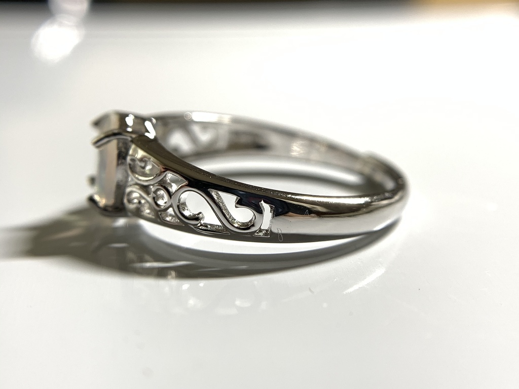 オパールのアラベスク調リングD