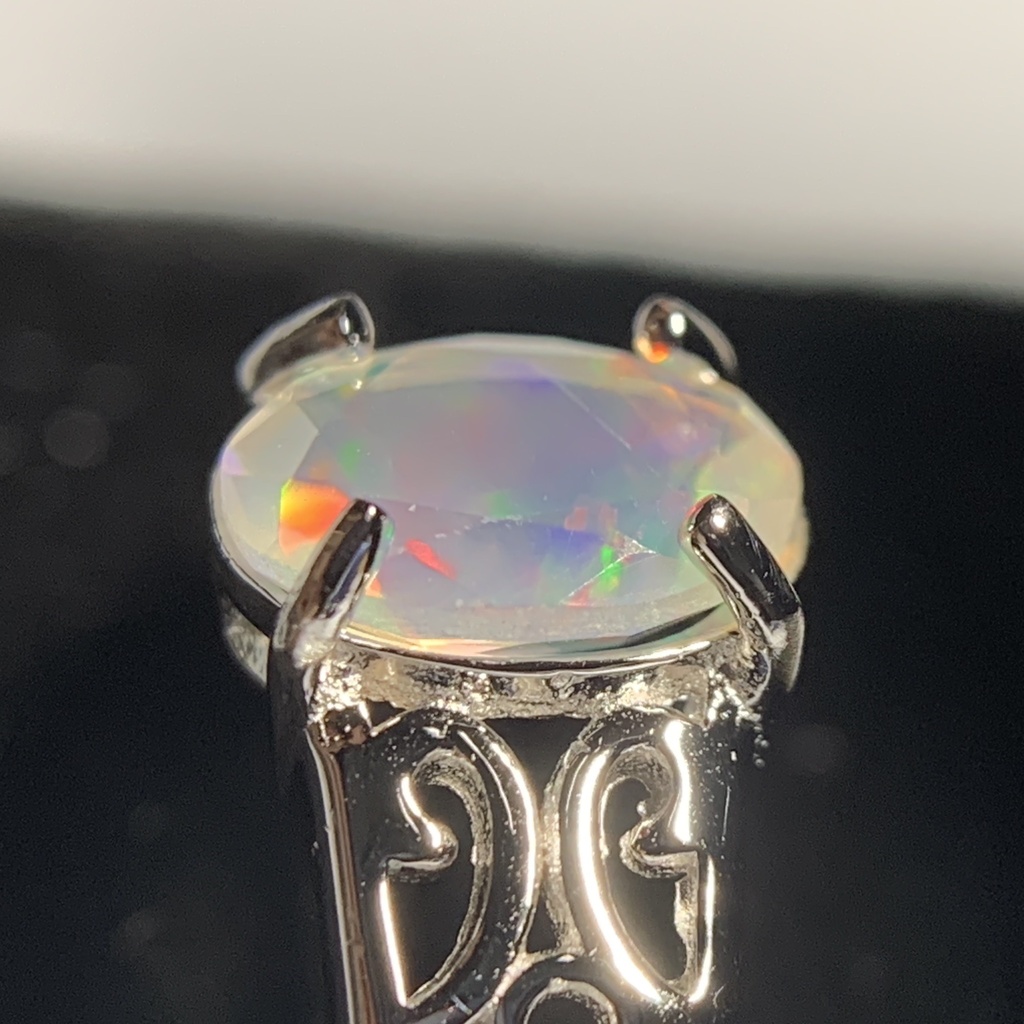 オパールのアラベスク調リングD