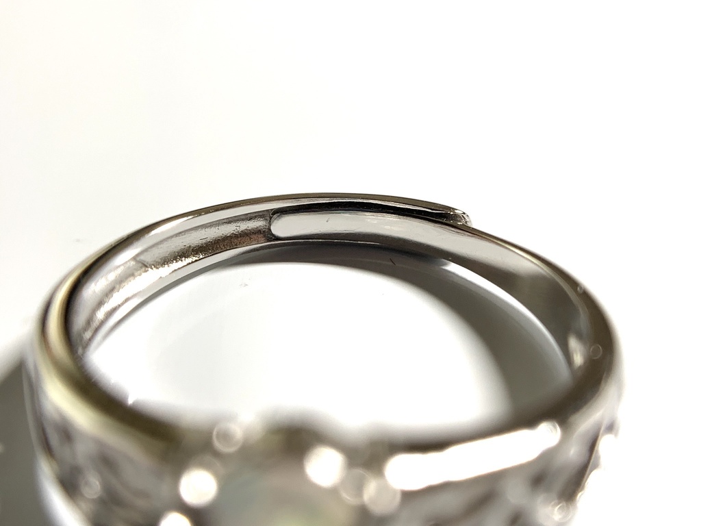 オパールのアラベスク調リングD