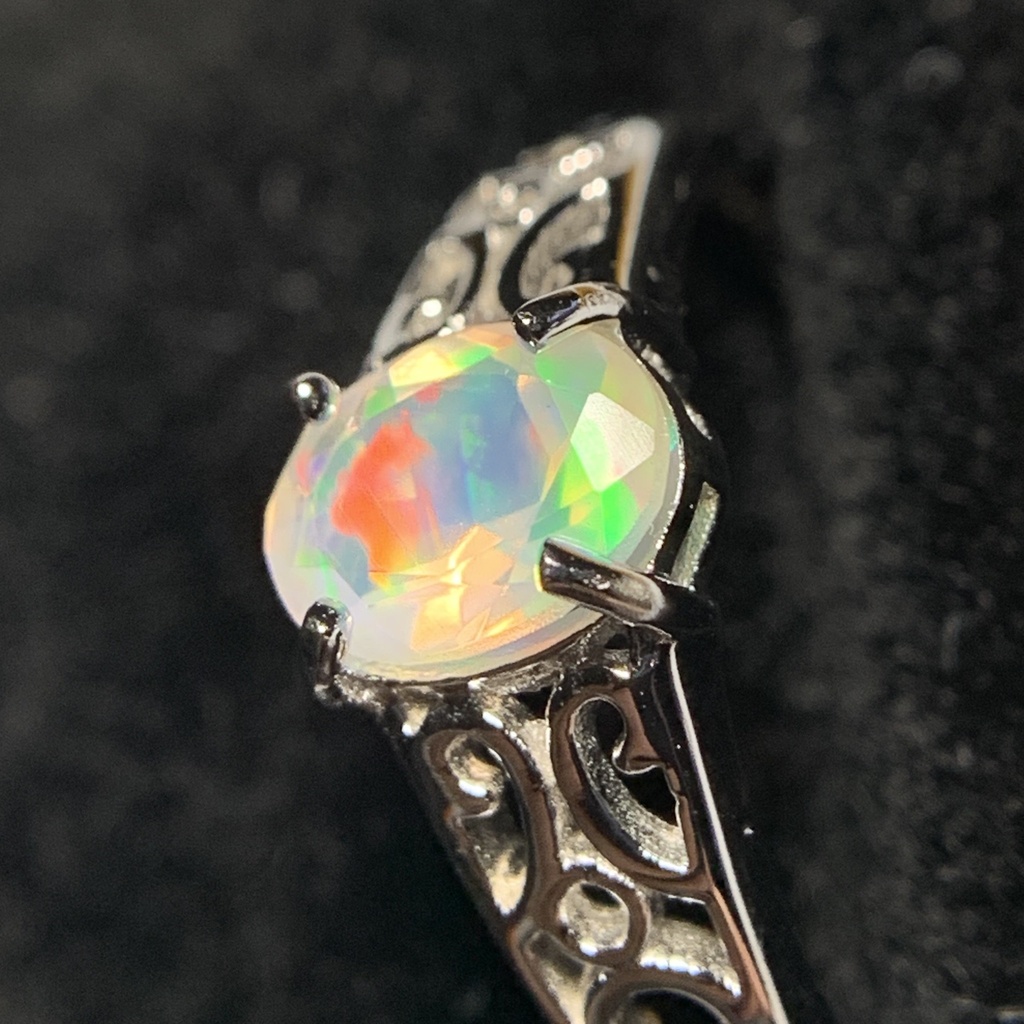 オパールのアラベスク調リングD