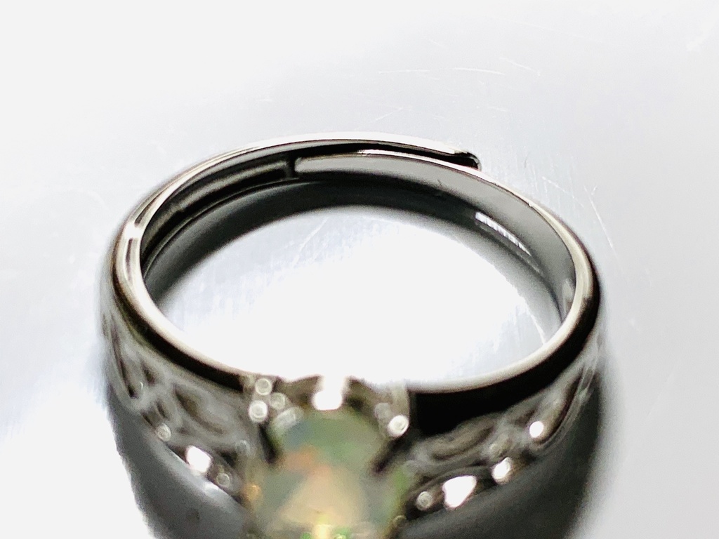 オパールのアラベスク調リングE