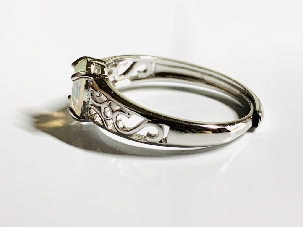 オパールのアラベスク調リングE