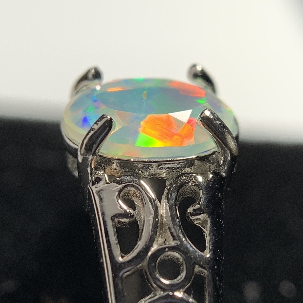 オパールのアラベスク調リングE