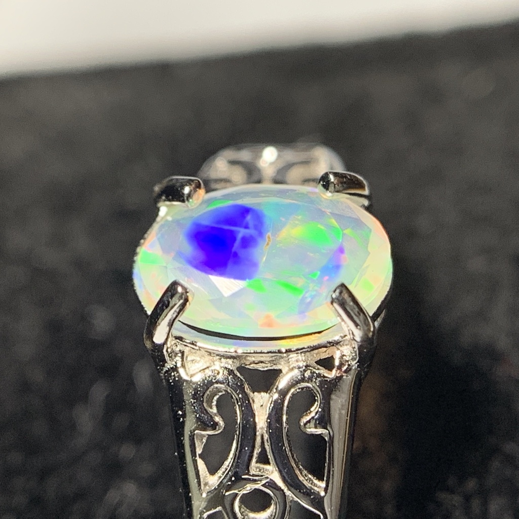 オパールのアラベスク調リングE